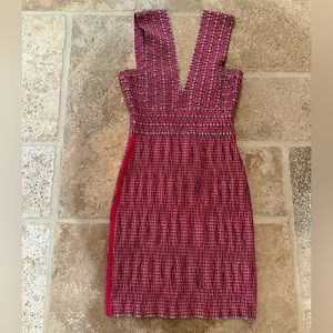 Herve Leger houndstooth mini dress